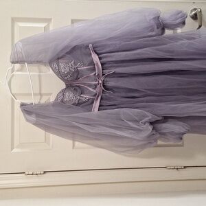 Chic Lavender Tulle Prom Dress
